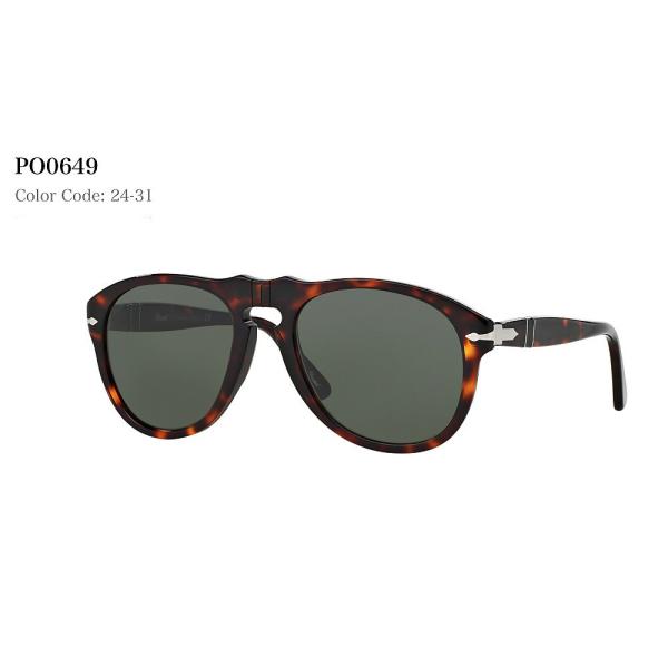 正規取扱店 Persol PO0649 24 31 ティアドロップサングラス HAVANA GREY...