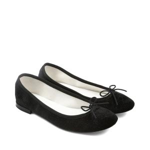 正規取扱店 repetto Ballerina Cendrillon Velours Glitter Black (レペット サンドリオン)｜thepark