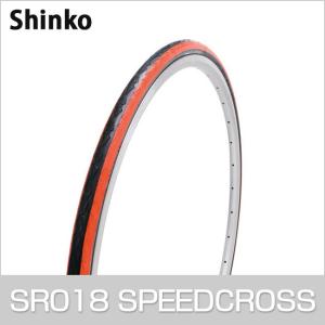Shinko シンコー SR018 DEMING SPEEDCROSS スピードクロス 700 × 32C ブラック/レッド 自転車 タイヤ 「14822-T1067」