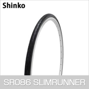 Shinko シンコー SR086 DEMING SLIMRUNNER スリムランナー 700 × 23C ブラック/ブラック 自転車 タイヤ 「14800」