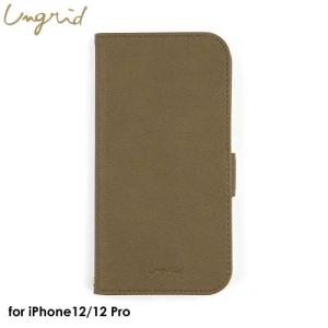 Ungrid アングリッド ケース Book Type Case BROWN【iPhone 12 /12 Pro対応】4589676565144