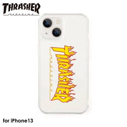THRASHER Logo Hybrid Clear Case FLAME【iPhone 13対応】...