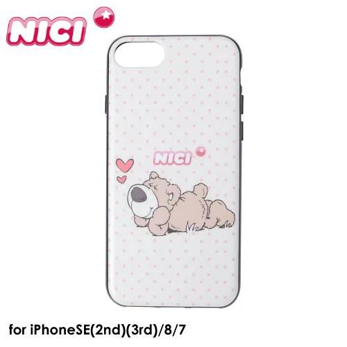 NICI Hybrid Back Case Brown Bear【iPhone SE(第2,3世代)...