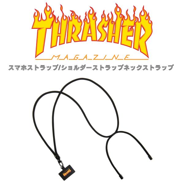 スマホストラップ ショルダーストラップ ネックストラップ FLAME MAGZINE Logo TA...