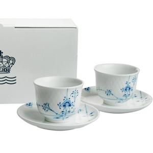 食器 湯呑日本茶 北欧 ペア ロイヤルコペンハーゲン ブルーパルメッテ ペア ティーカップ＆ソーサー...
