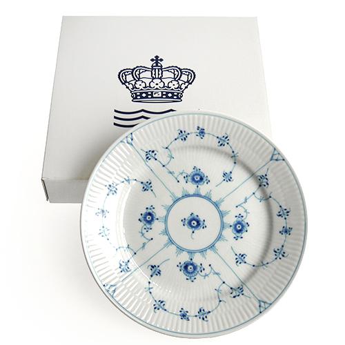 食器 プレート19cm 単品 北欧 ブルーフルーテッド プレイン デザートプレート19cm フラット...