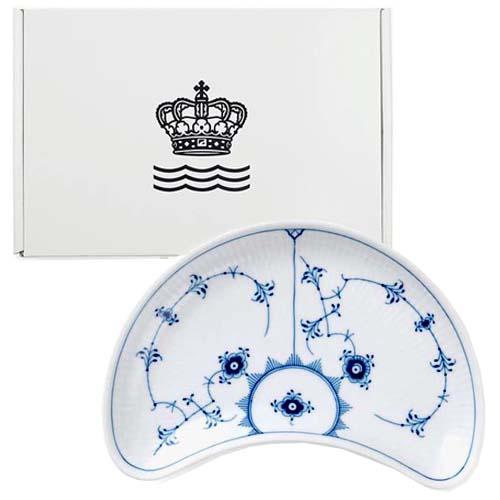 食器 ディッシュクレセント 単品 北欧 ブルーフルーテッド プレイン クレセント皿  三日月 約21...