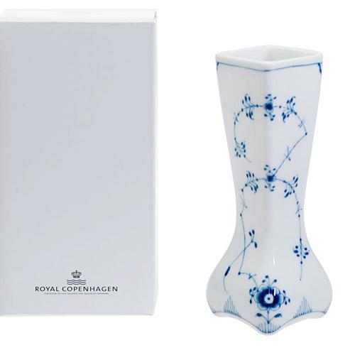 花瓶 12cm 単品 北欧 ブルーフルーテッド プレイン  スモールベース 高さ12cm ヴィンテー...