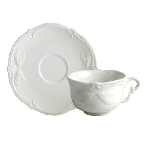 ●1800PTH  人気 ロカイユ・ブラン ●ティーカップ＆ソーサー180ml  陶器製  ジアン ...