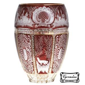 ガラス花瓶 花器 ボヘミアフラワーベース エーゲルマン リッチエングレーヴィング 高さ25 5ｃｍ 最高級クリスタルガラス製 Egre 105 リッチ通販 通販 Yahoo ショッピング