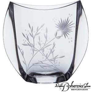 高級ガラス花瓶 花器 ボヘミアクリスタルガラス製 フラワーベース