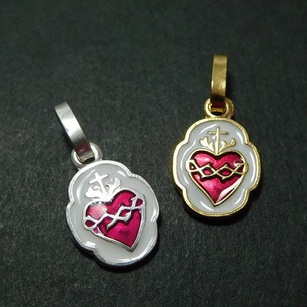 聖心 メダイ ハート チャーム ペンダント サクレクール寺院 フランス製