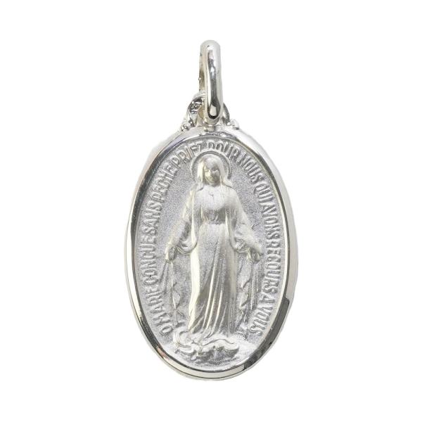 不思議のメダイ シルバー ペンダント フランス ルルド製 20mm