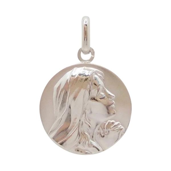 祈る聖母マリア メダイ ペンダント シルバー フランス製 17mm