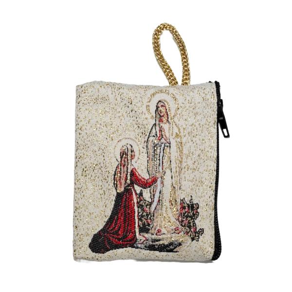 ロザリオ ポーチ ルルドの聖母 聖堂 小物入れ ケース