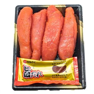 かねふく 無着色 辛子明太子 特上切子 360g タレ付き ふとっぱら 2L〜3L 特大サイズ 冷凍 食品 太っ腹 贈り物 博多 父の日 福岡 贈答 おすすめ お中元 お歳暮