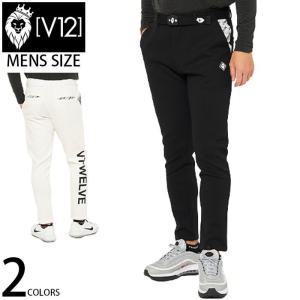 V12 メンズ 雑誌 LEON 別注 ダンボールニット パンツ ジョガーパンツ VET PANTS MEN 全2色 5サイズ展開 ゴルフ ゴルフウエア N201022