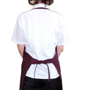 和柄 和風胸あてエプロン 和柄部分使い あずきX紫の詳細画像2