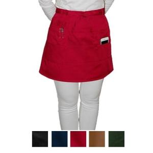 カフェエプロン多機能ポケット39cm丈レディース...の商品画像