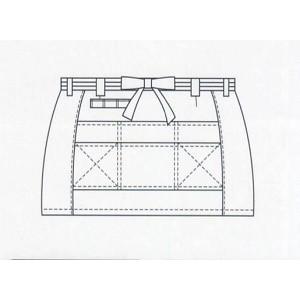 カフェエプロン多機能ポケット39cm丈レディー...の詳細画像3