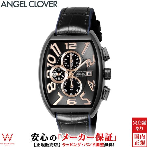 エンジェルクローバー 時計 ダブルプレイ ソーラー Angel Clover DPS38GY-BK ...