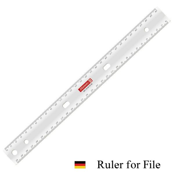 BRUNNEN ブルンネン ファイル穴付き 両利き用 定規 30cm Ruler with File...