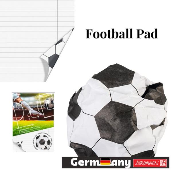 BRUNNEN ブルンネン スクールパッド サッカー A4 罫線 おしゃれ かわいい サッカー レト...