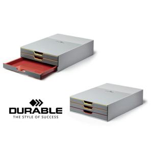 DURABLE VARICOLOR 3 デュラブル バリカラー A4 縦型 レターケース 3段 おし...