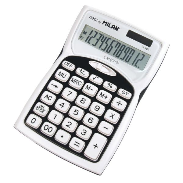 MILAN ミラン 12桁 電卓 152012 白 黒 おしゃれ かわいい ヨーロッパ 文房具 文具...