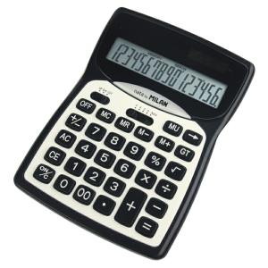 MILAN ミラン 16桁 電卓 152016 黒 おしゃれ かわいい ヨーロッパ 文房具 文具 カリキュレーター プレゼント 入学準備 可愛い シンプル