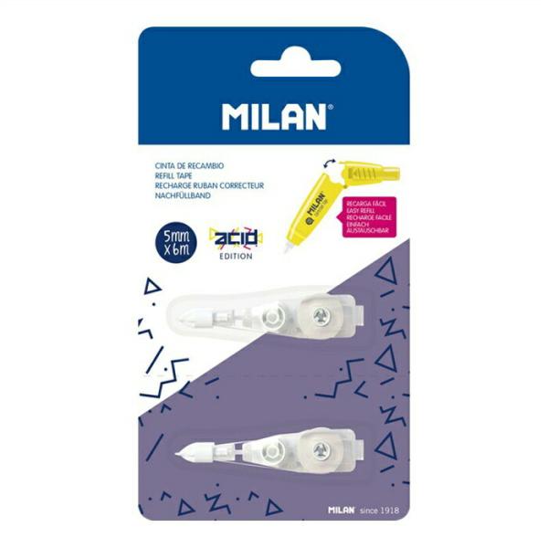 MILAN ミラン Acid 修正テープ 交換用 レフィル 2個組 Acid pusher corr...