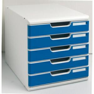 EXACOMPTA エグザコンタ MODULO モデューロ レターケース A4 縦型 5段 ブルー ...