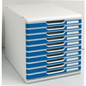 EXACOMPTA エグザコンタ MODULO モデューロ レターケース A4 縦型 10段 ブルー...