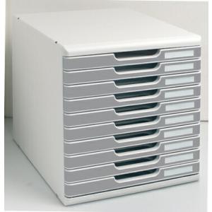 EXACOMPTA エグザコンタ MODULO モデューロ レターケース A4 縦型 10段 グレー...