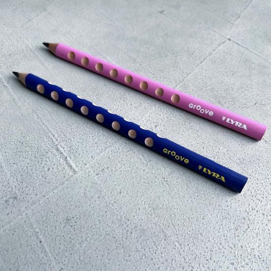 太軸三角グリップ 溝付き鉛筆