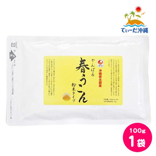 沖縄ウコン堂 やんばる春うこん粉末タイプ 春ウコン粉 春ウコン粉末 100g 1袋