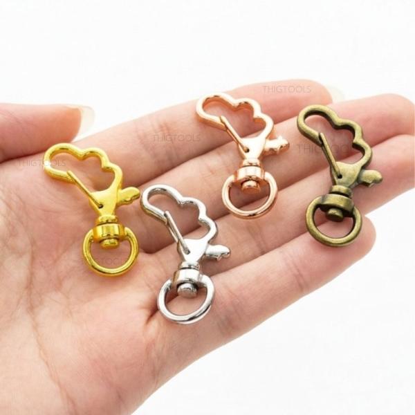 ナスカン 雲 30個 50個 羽 翼 キーホルダー 金具 回転 ハンドメイド パーツ