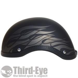在庫 バイク ヘルメット ハーフキャップ フレイムス BLACK-BLACK