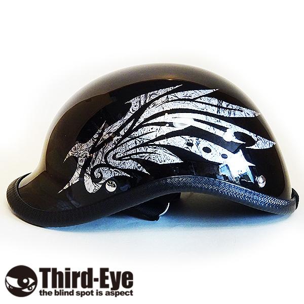 限定 TW ブラック／シルバー（ラップベース）トライバルウイング ヘルメット ベッカー