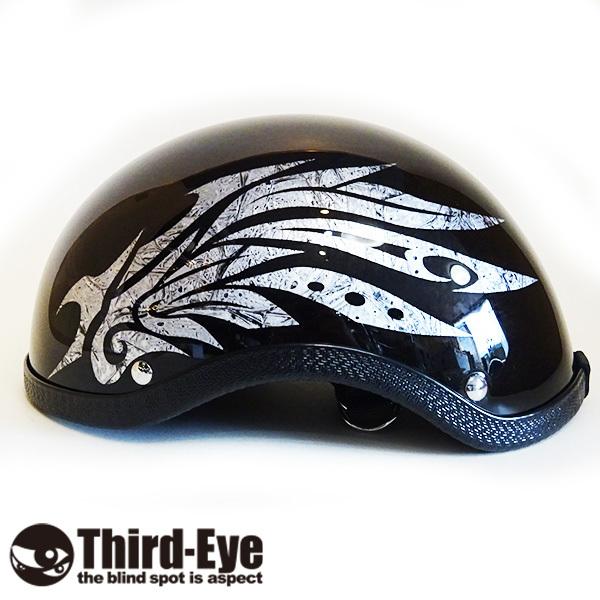 限定 TW ブラック／シルバー（ラップベース）トライバルウイング ヘルメット グリフォン