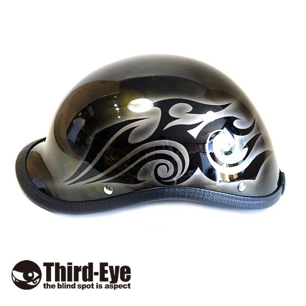 限定 T1 選べるヘルメットタイプ パールゴールドマーブル／シルバー トライバル１ バイク ヘルメッ...