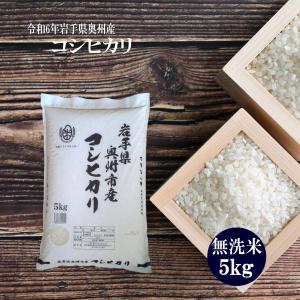 米 コシヒカリ お米 5kg 無洗米 コシヒカリ 令和5年 岩手県産 送料無料｜thirdrice