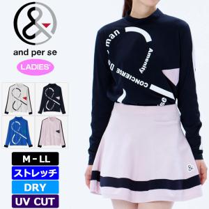 and per se（アンパスィ） レディース モックネック 長袖 シャツ