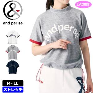 and per se（アンパスィ） レディース モックネック 長袖 シャツ
