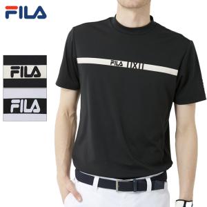 フィラゴルフ メンズ 吸汗速乾 COOL モックネック 半袖シャツ 742645 メール便発送 2SS2 FILA Golf モックシャツ 半袖モック ゴルフウェア 半そで MAR3｜thirdwave-365sports