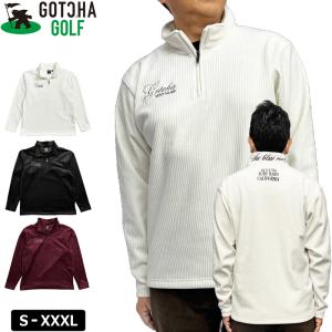 ガッチャゴルフ 2025 メンズ コーデュロイ ハーフジップ長袖シャツ 裏ファー 253GG1202 GOTCHA GOLF 【新品】25FW ハイネック ゴルフウェア トップス  NOV1 GOTCHA GOLF ガッチャゴルフ 2025 メンズ コーデュロイ ハーフジップ