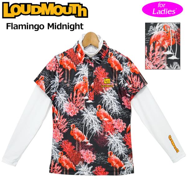 日本規格 ラウドマウス レディース 半袖ポロシャツ+インナーシャツ 吸水速乾 UVカット フラミンゴ...