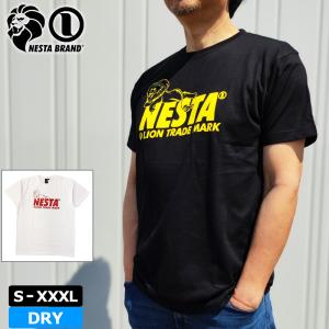 ネスタブランド 吸汗速乾 半袖 Tシャツ 232NB1043 アウトライン ネイキッド ライオン NESTA BRAND メール便発送 3SS2 半そで トップス ファッション APR1｜thirdwave-365sports