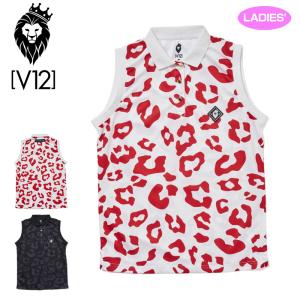 V12（ヴィ・トゥエルヴ） ゴルフ レディース HALF CAMO 半袖ポロシャツ