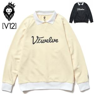 v12 ゴルフウェア　メンズ　シャツ　L V12 クーポン有 ゴルフ メンズ モックネック 長袖 シャツ CRAZY